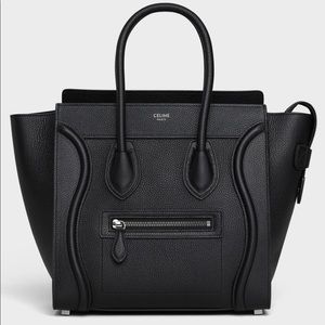 Céline Micro Luggage Handbag in Drummed Calfskin